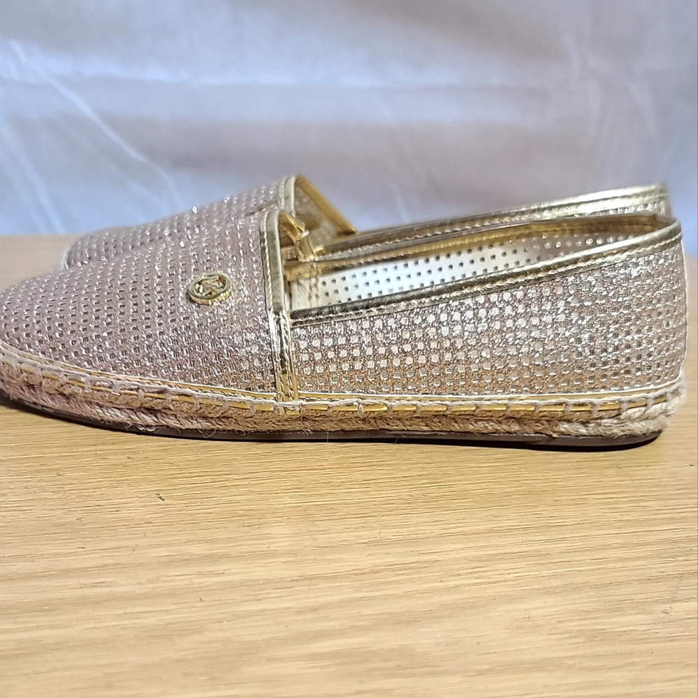 Michael Kors Gold Glitter Espadrilles